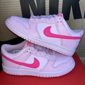 NEW Nike Dunk Low GS Triple Pink DH9765-600 Women Size 7 / Youth Size 5.5Y